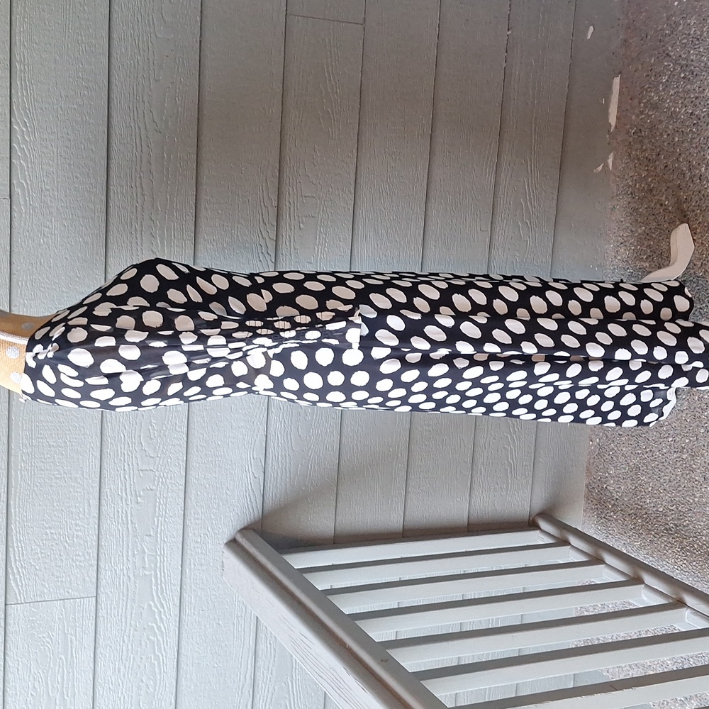Reformation Carolena Midi Dress Luna Polka Dot Size 8 Puff Shoulder 3/4 Sleeve - Picture 4 of 13